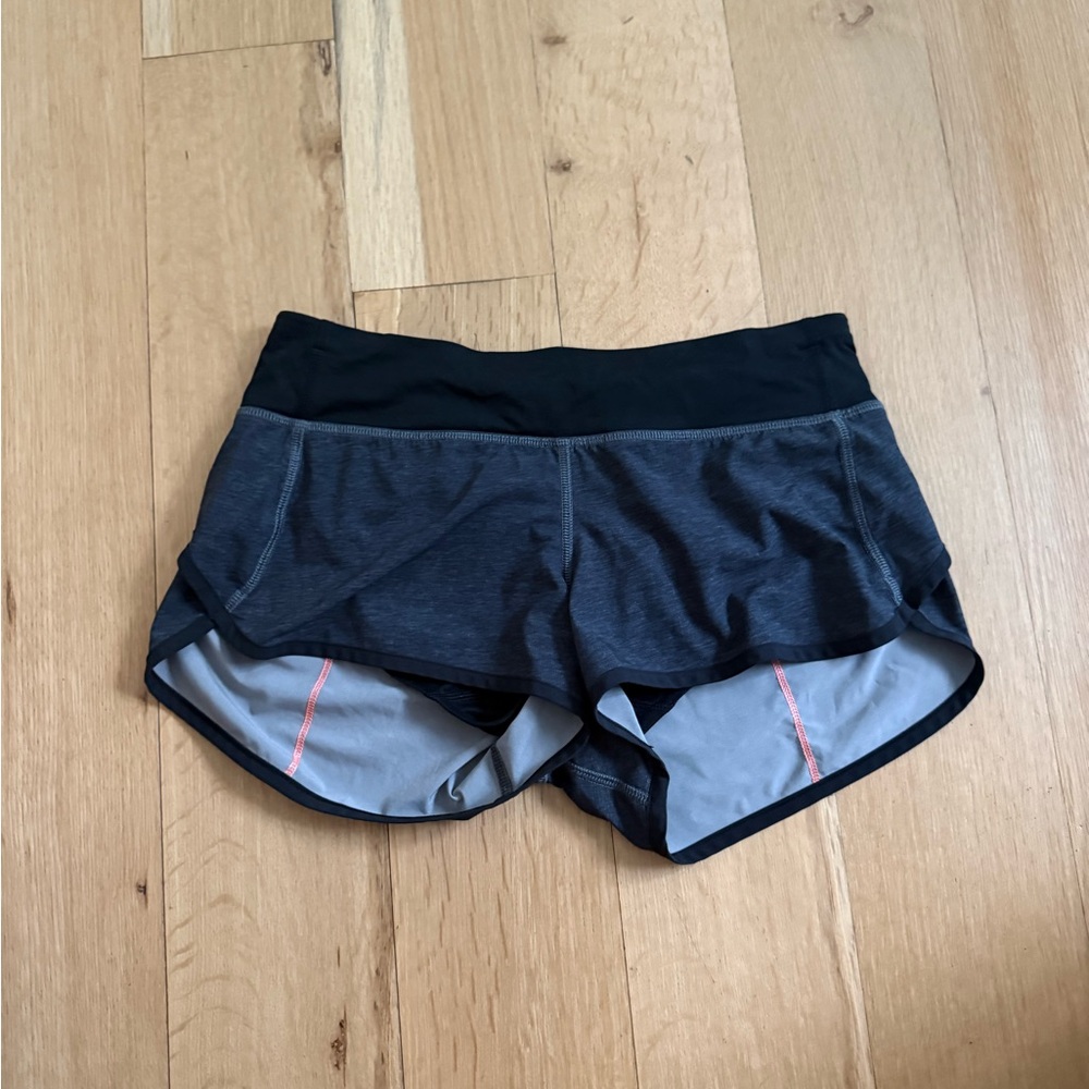 lululemon athletica Black and Gray Athletic Shorts